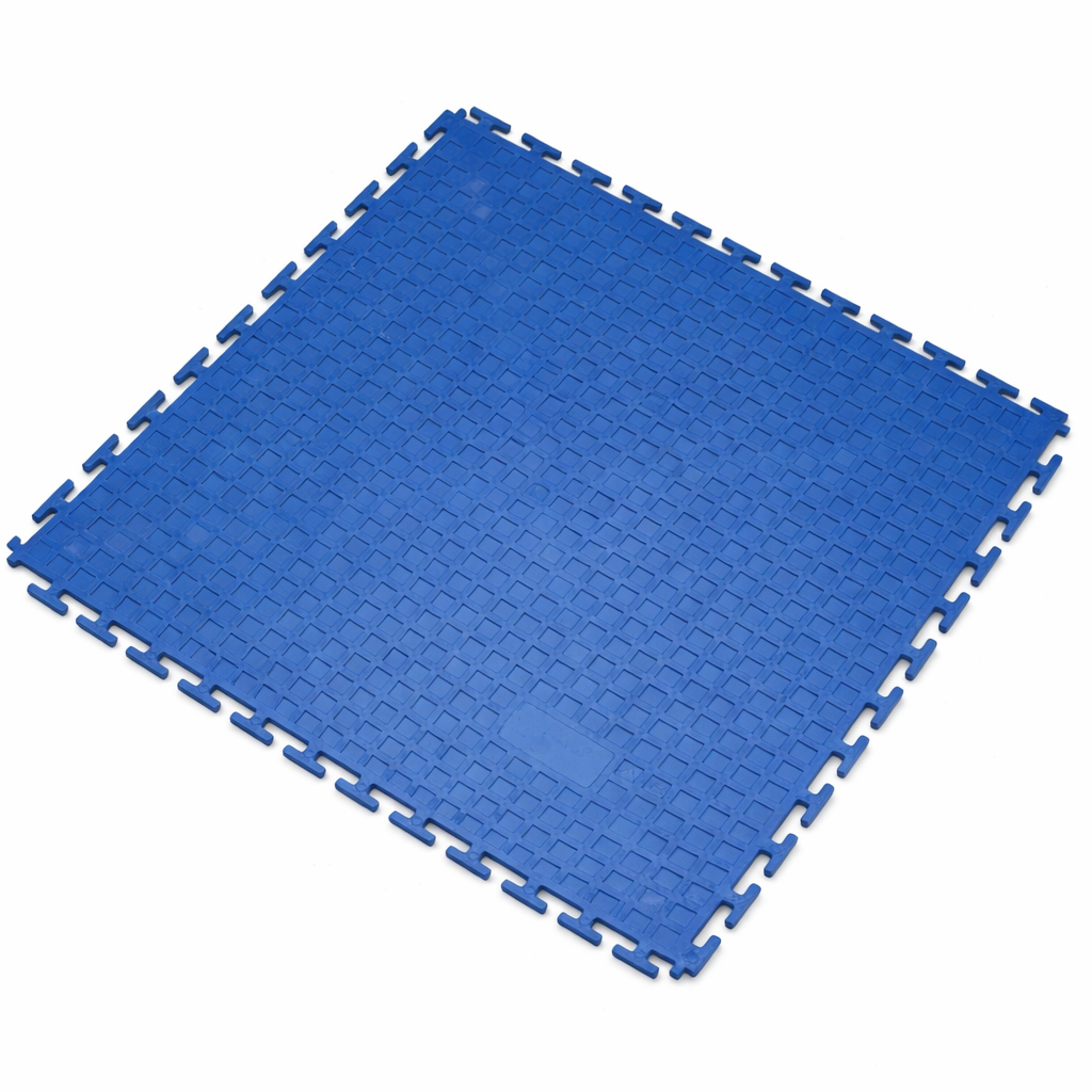 Chequer Plate Workshop Floor Tiles Blue