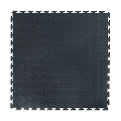 Coin Stud Workshop Floor Tiles Black