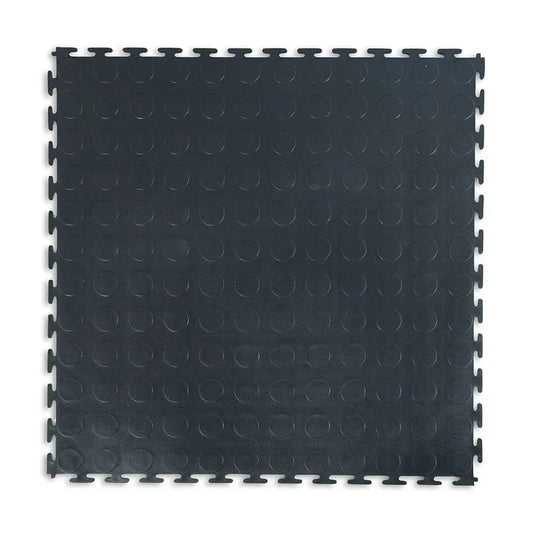 Coin Stud Workshop Floor Tiles Black