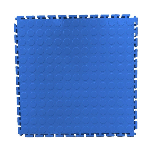 Coin Stud Workshop Floor Tiles Blue