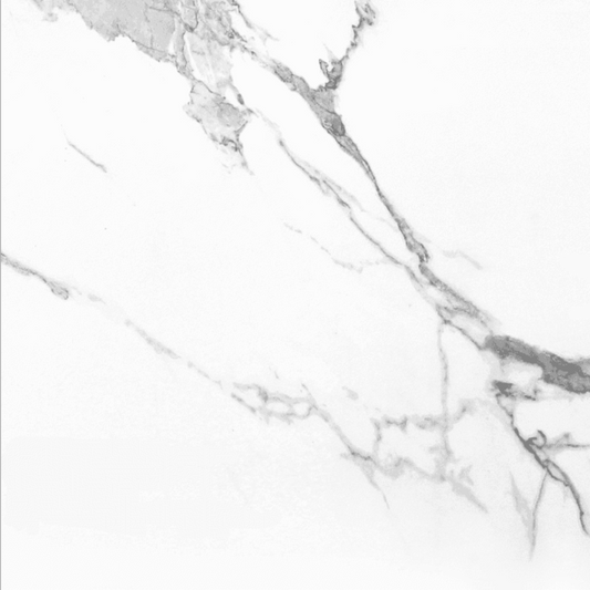 Porcelain Floor Tile in White Carrera Marble-United Floor Store