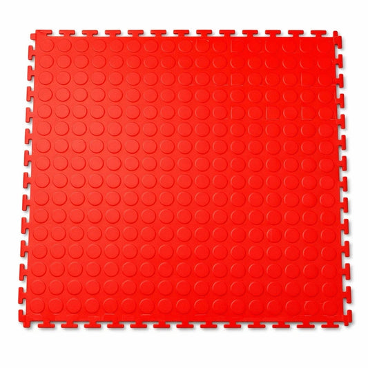 Coin Stud Workshop Floor Tiles Red
