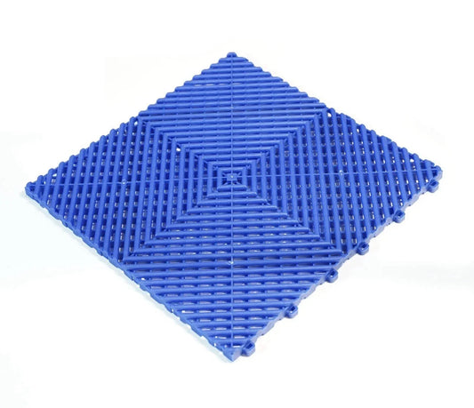 Vented Valet Bay Garage Floor Tiles Blue