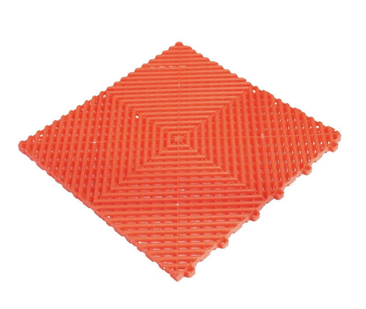 Vented Valet Bay Garage Floor Tiles Red